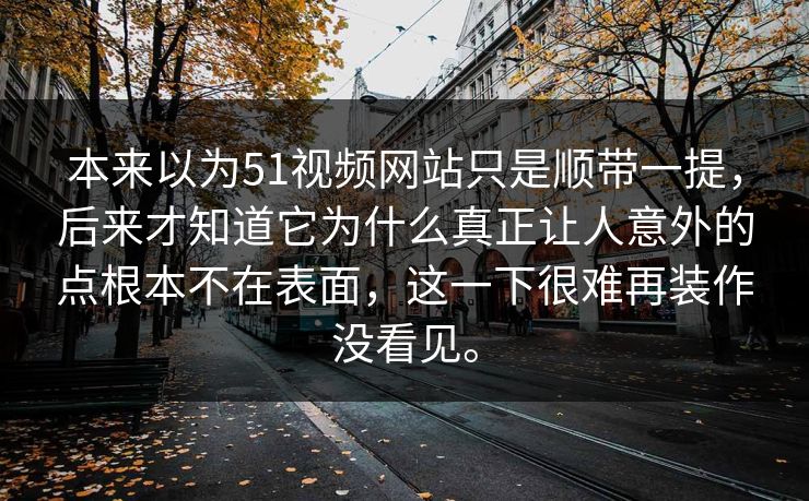 本来以为51视频网站只是顺带一提，后来才知道它为什么真正让人意外的点根本不在表面，这一下很难再装作没看见。